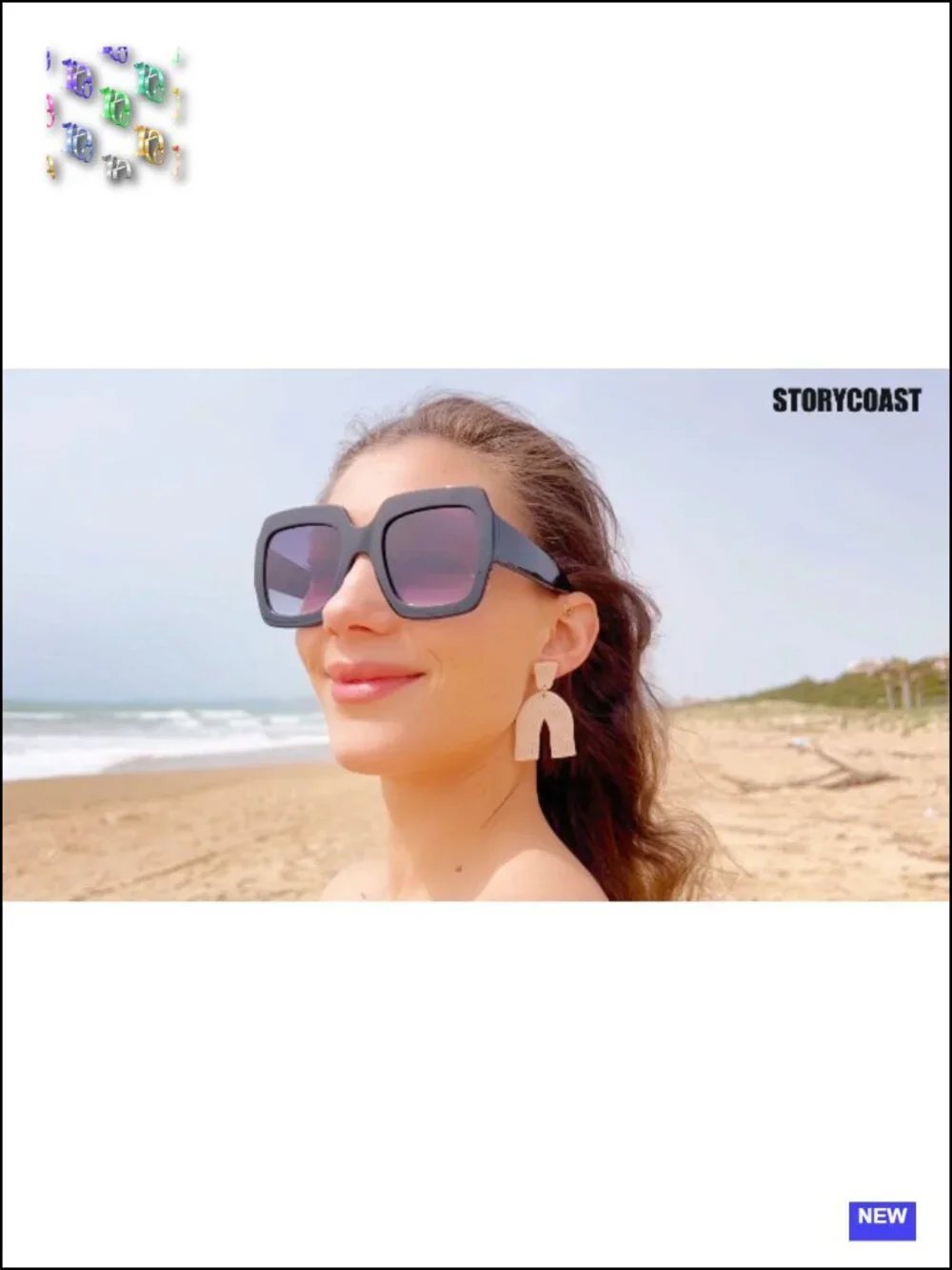 Oversized Square Sunglasses Women Retro UV400 Protection